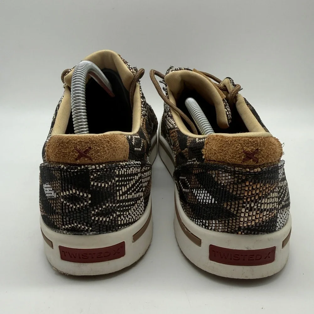 Twisted X MCA0044 Casual Shoes Mens 12 Brown Southwestern Woven Moc Toe Kicks
